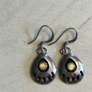 Navajo bear claw earrings(earring drop is silver, hoops not)